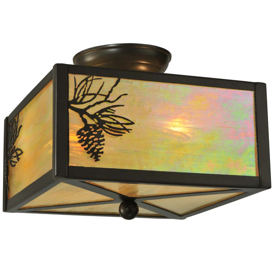 Ridgeland Pine Flush Mount Ceiling Light