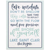 Don't Be Shallow Lake Personalized Wall Art