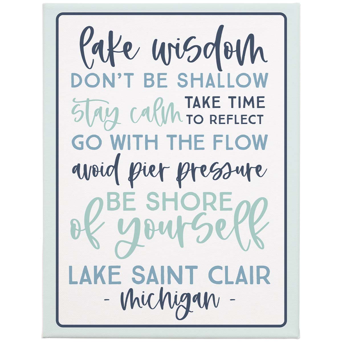 Don't Be Shallow Lake Personalized Wall Art
