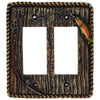 Rustic Angler Double Rocker Switch Plate
