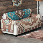 Mocha Turquoise Southwest Sofa Cover - OUT OF STOCK UNTIL 07/09/2026