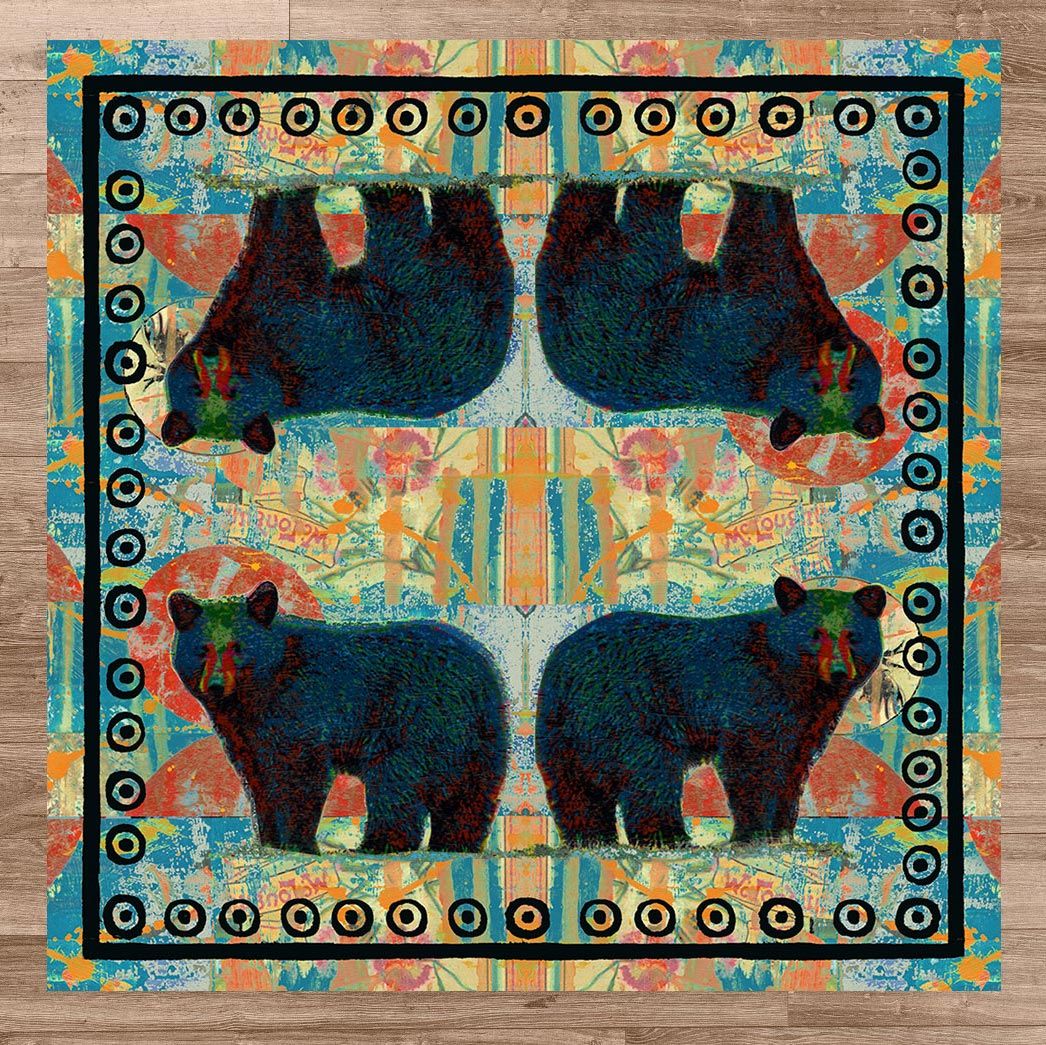 Bear Watch Rug - 8 x 8