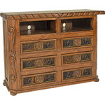 Texas Star Cowhide TV Stand