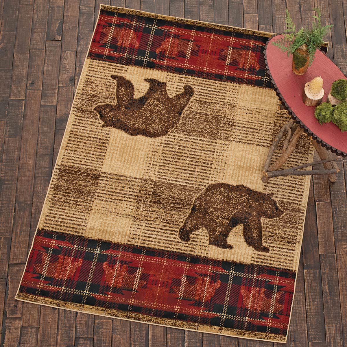Tartan Bears Rug - 2 x 3