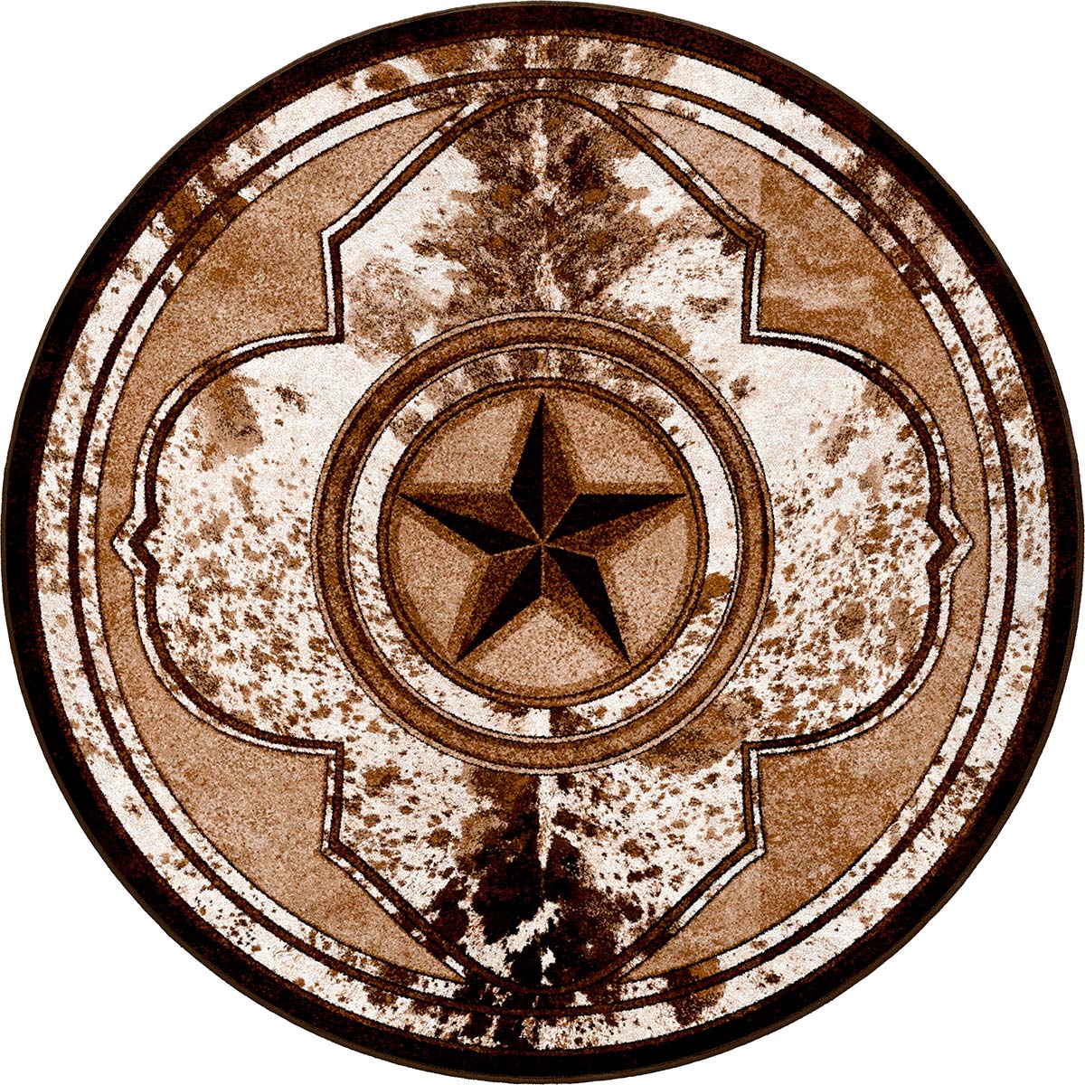 Lone Star Cowhide Rug - 8 Ft. Round