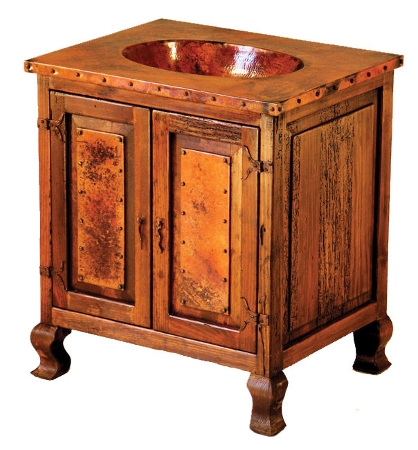 Two-Door Sink Cabinet with Copper