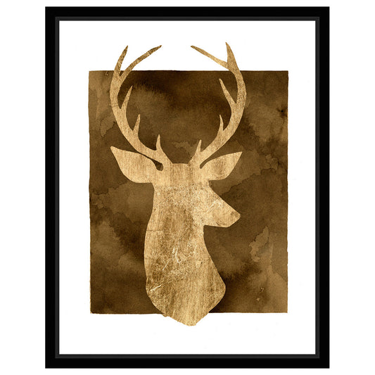 White Tail Bust I Framed Print
