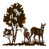 Doe and Fawn Metal Wall Art