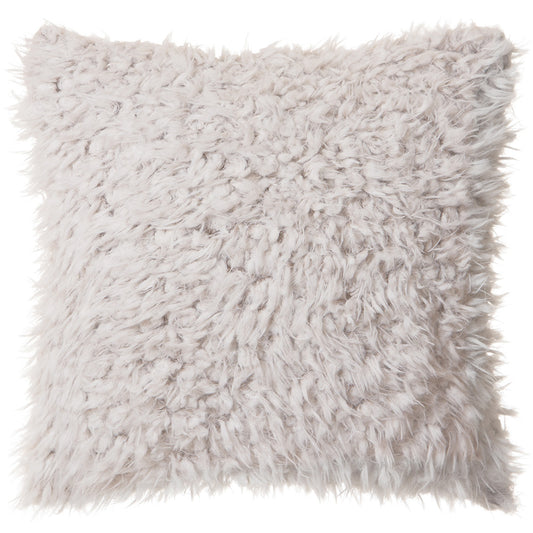 Shaggy Cream Faux Fur Pillow