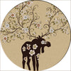 Moose Blossom Natural Rug - 8 Foot Round