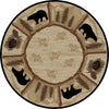 Alpine Black Bear Rug - 8 Ft. Round