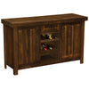 Barnwood Sideboard with Wine Rack Shelves