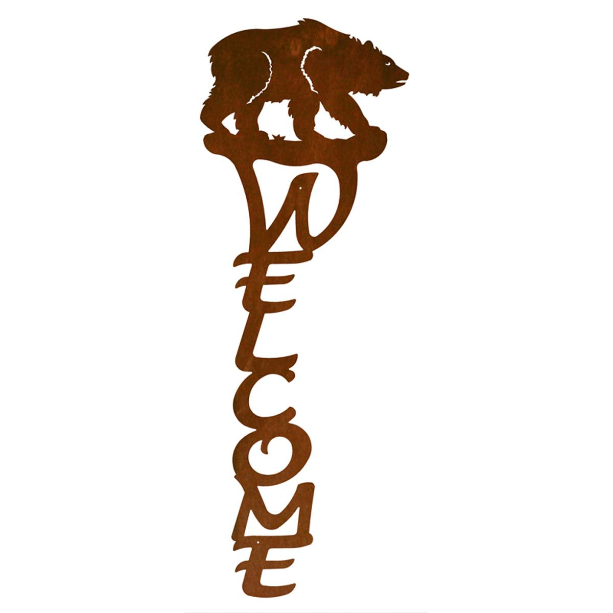 Rustic Bear Welcome Sign