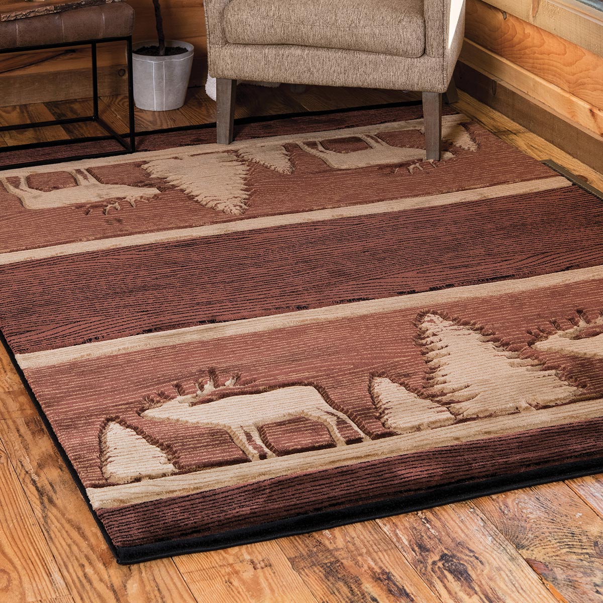 Elk Charred Wood Rug - 5 x 8