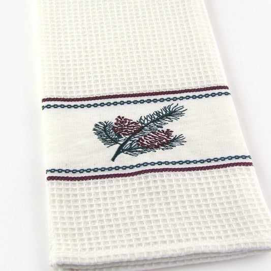 Pine Crest Embroidered Kitchen Towels - Set of 2