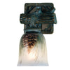 Hand Painted Pinecone Wall Sconce - 1 Light