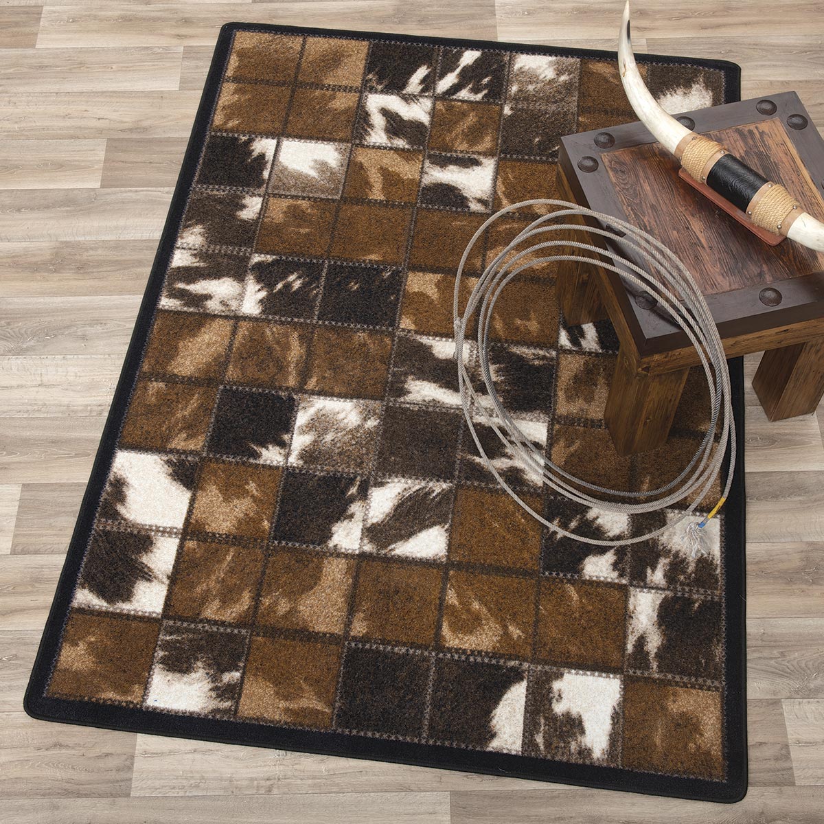 Cowhide Patchwork Rug - 5 x 8