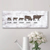 Longhorn Family Personalized Stretched Canvas - Small