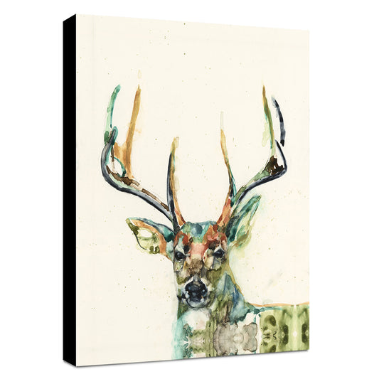 Multicolor Deer II Wrapped Canvas
