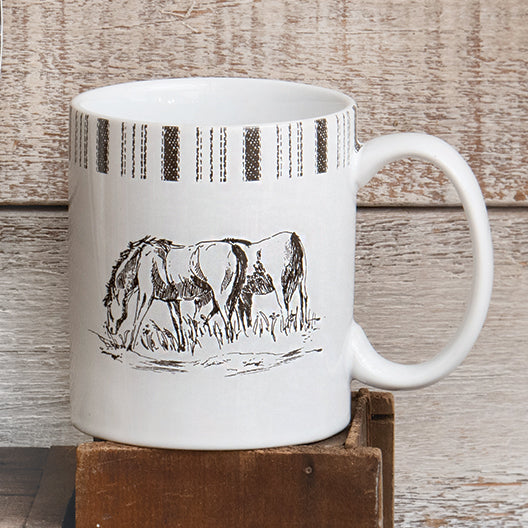 Cowboy Lifestyle Horse Mugs - Set of 4