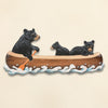 Bear Family Canoe Carved Wood Wall Art - OUT OF STOCK UNTIL 08/19/2026