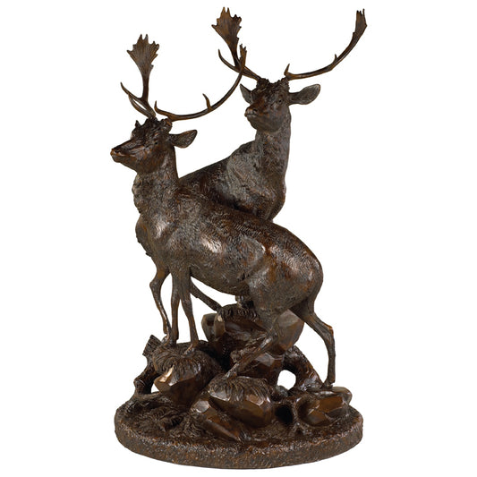 Grand Pair Stags - Burlwood