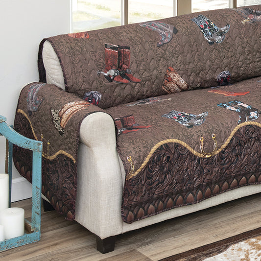 Boots & Spurs Loveseat Cover - CLEARANCE
