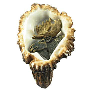 Deer Burr Cabinet Knob - Moose - Set of 2