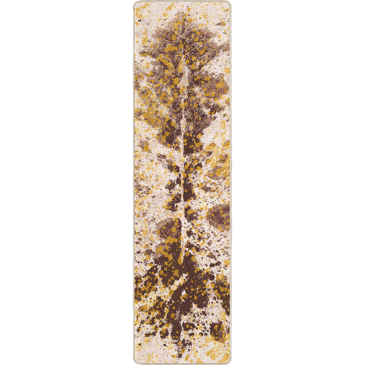 Gold-Speckled Cowhide Rug - 2 x 8