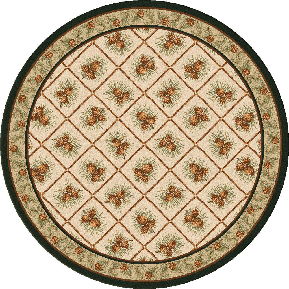 Pinecone Haven Natural Rug - 8 Ft. Round