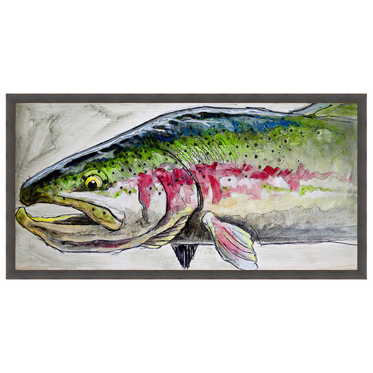 Rainbow Trout Framed Canvas