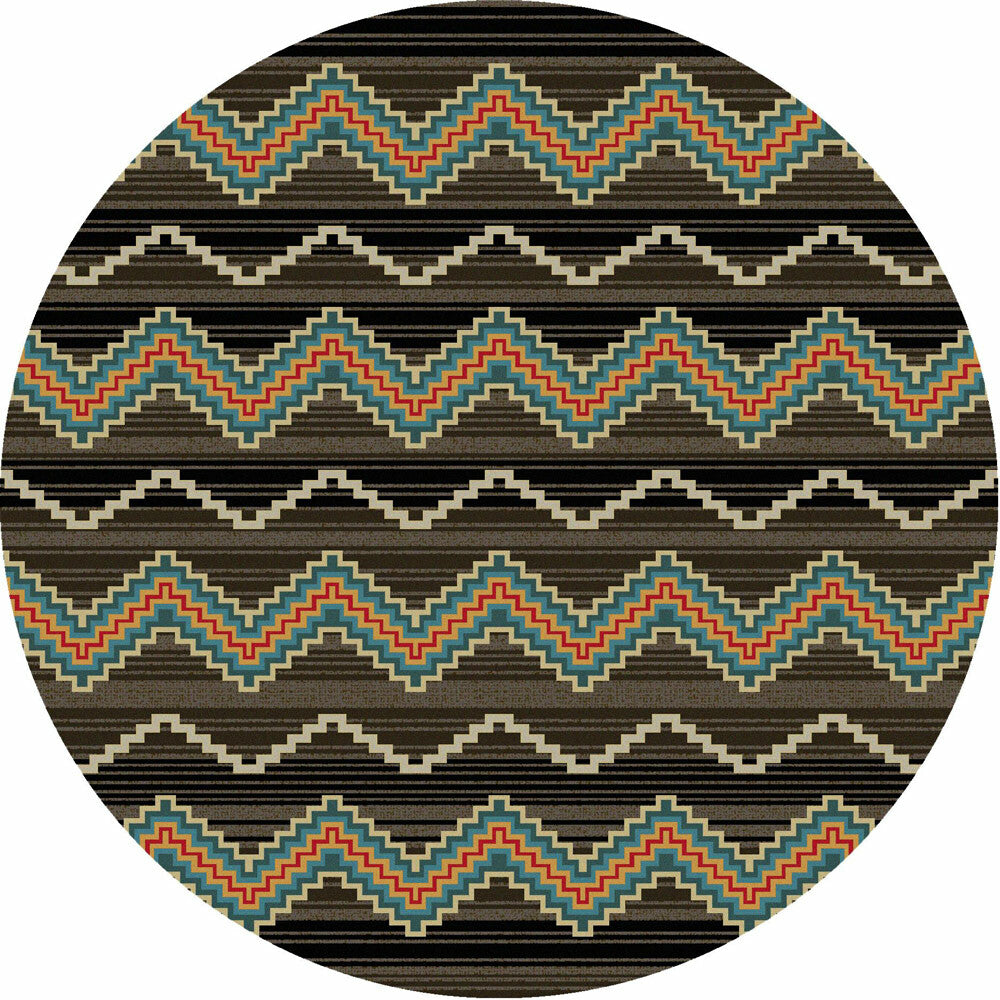 Trapper Southwestern Rug - 8 Ft. Round