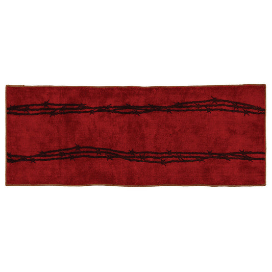 Barbed Wire Red Bath Runner - CLEARANCE