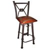 Coronado Iron Barstool with Swivel Back - Classico