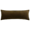 Leafy Green Velvet Long Lumbar Pillow - OUT OF STOCK UNTIL 08/05/2026