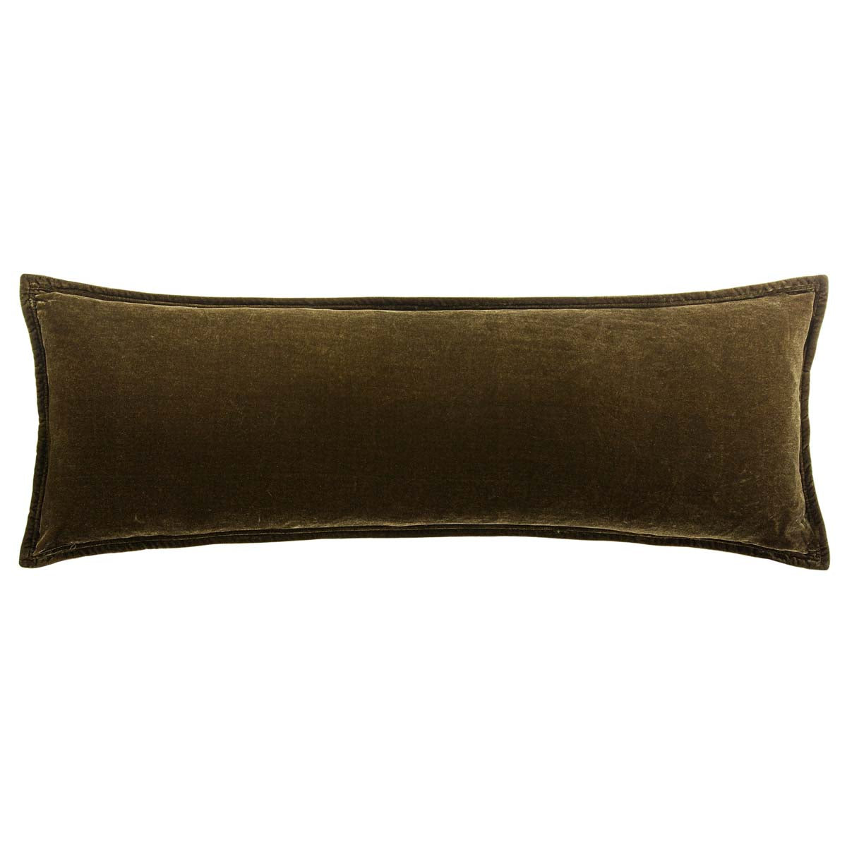 Leafy Green Velvet Long Lumbar Pillow - OUT OF STOCK UNTIL 08/05/2026