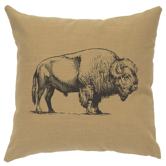 Buffalo Linen Pillow - Straw