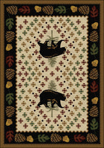 Bear Patchwork Natural Rug - 4 x 5