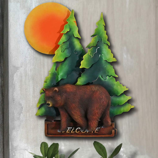 Sunset Forest Welcome Wall Art