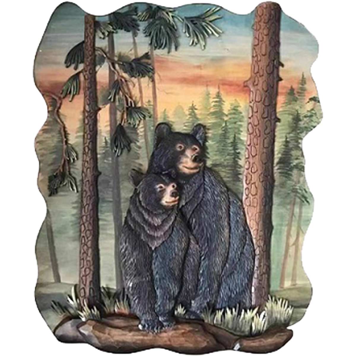 Sunset Bear Couple Wall Art