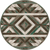 Western Barnwood Rug - 8 Ft. Round