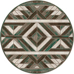 Western Barnwood Rug - 8 Ft. Round