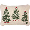 Christmas Tree Trio 14 x 20 Hooked Wool Pillow - OUT OF STOCK UNTIL 08/05/2026