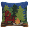 Campfire Adventure Hooked Pillow - OUT OF STOCK UNTIL 09/10/2026