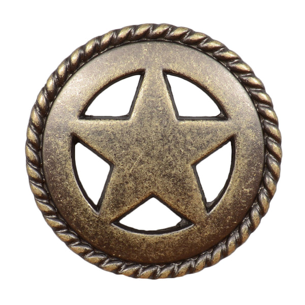 Star with Rope Cabinet Knobs - Set of 2 - Small