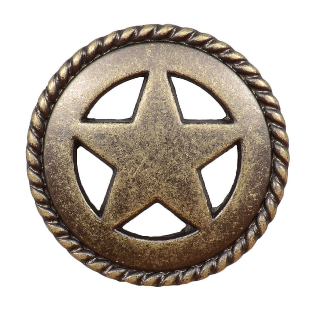 Star with Rope Cabinet Knobs - Set of 2 - Small