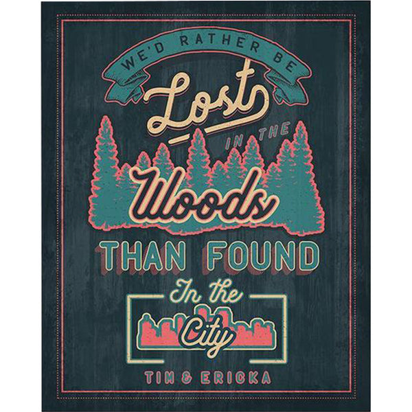 Rather Be Lost Personalized Block Mount - 11 x 14