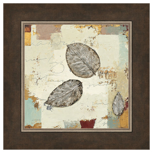 Square Silver Leaves IV Framed Print