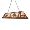 Two Moose Oblong Pendant Light