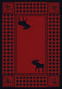 Moose Refuge Red Rug - 4 x 5